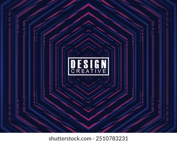 Abstract gradient glowing geometric lines on dark blue background. Modern shiny blue lines pattern. Futuristic technology concept, suitable for covers, posters, banners, brochures, websites, etc.