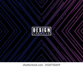 Abstract gradient glowing geometric lines on dark background. Modern shiny gradient lines pattern. Futuristic technology concept, suitable for covers, posters, banners, brochures, websites, etc.