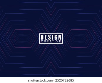 Gradiente abstrato com linhas geométricas brilhantes no plano de fundo escuro. Padrão moderno de linhas de gradiente brilhante. Conceito de tecnologia futurista, adequado para capas, cartazes, banners, brochuras, sites, etc.