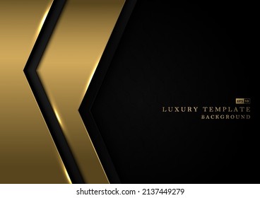 Abstract gradient golden template design decoration artwork. Geometric texture of black for copy space of text background. Illustration vector