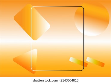 Abstract gradient golden yellow background with geometric vector illustration texture on banner horizontal decorative elements for backdrop design.