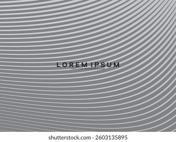 Abstract gradient gray geometric lines on white background. Modern shiny gradient gray futuristic pattern. Futuristic technology concept, suitable for covers, posters, banners, flyers, websites, etc.