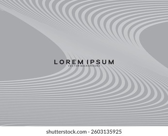 Abstract gradient gray geometric lines on white background. Modern shiny gradient gray futuristic pattern. Futuristic technology concept, suitable for covers, posters, banners, flyers, websites, etc.