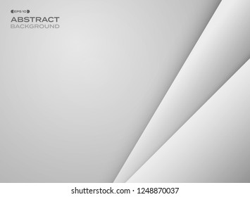 Abstract gradient gray papercut background with copy space, vector eps10