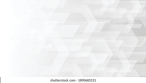 Abstract gradient gray and white geometric pattern element of template. Overlapping design for tech artwork cover page background. illustration vector 