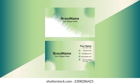 Resumen gradiente de fondo verde plantilla de diseño de tarjeta de negocio para uso de Compañía, Instituto y Personal.