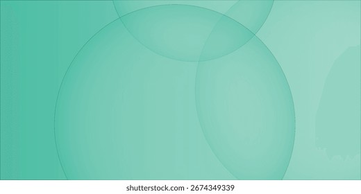 Fundo verde gradiente abstrato com círculos translúcidos sobrepostos eps10