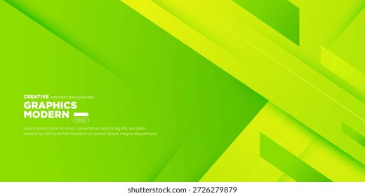Fondo de Anuncio verde degradado Abstractas. Diseño de concepto de elemento de patrón de Formas de flecha de triángulo de superposición simple. Vector Eps10