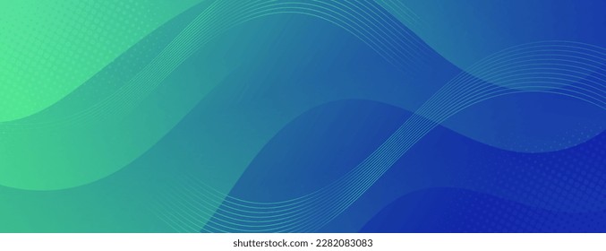 Abstract Gradient  green blue  liquid background. Modern  background design. Dynamic Waves. Fluid shapes composition.  Fit for website, banners, brochure, posters