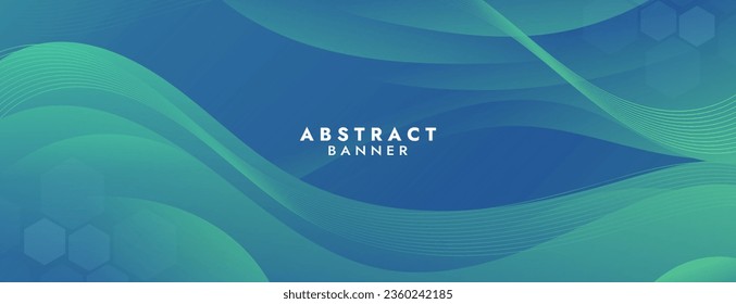 Abstract Gradient  green Blue  liquid background. Modern  background design. Dynamic Waves. Fluid shapes composition.  Fit for website, banners, brochure, posters
