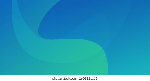 Abstract Gradient  Green Blue  liquid background. Modern  background design. Dynamic Waves. Fluid shapes composition.  Fit for website, banners, brochure, posters