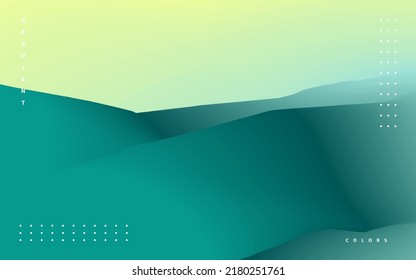 Abstract gradient green color fluid background