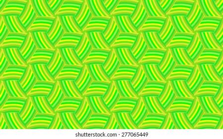 Abstract gradient green cube elements seamless pattern vector