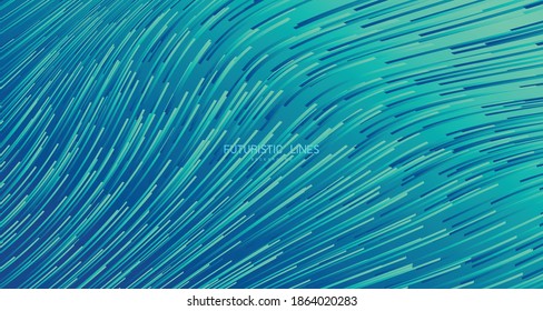 Abstract gradient green lines pattern wavy tech design artwork background. Decorate for ad, poster, artwork, template design, print. illustration vector eps10