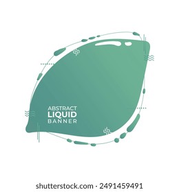 Vector de diseño de Anuncio líquido verde degradado abstracto