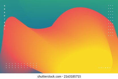 Abstract gradient green and orange background