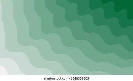 Ein abstraktes Farbverlauf-Grün-Wellenmuster mit geschichteten Kurven und sanften Tönen, Dieser Inhalt wurde mit Vektorgrafik-Tools und Software erstellt, nicht von AI generiert