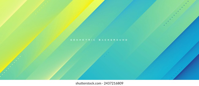 Abstract gradient green and yellow geometric shapes background
