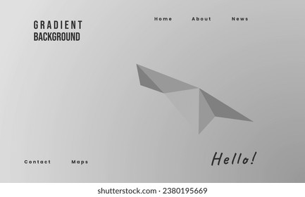 Abstract gradient grey background. Simple modern landing page template design. Vector illustration for banner, poster, cover, flyer, presentation, advertising 