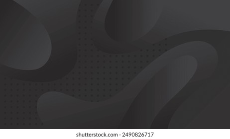 ABSTRACT GRADIENT GREY DARK BACKGROUND WITH HAND DRAWN SHAPES ELEGANT SMOOTH DESIGN VECTOR TEMPLATE GOOD FOR MODERN WEBSITE, WALLPAPER, COVER DESIGN 