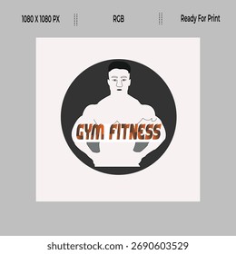 Abstract Gradient GYM logo design