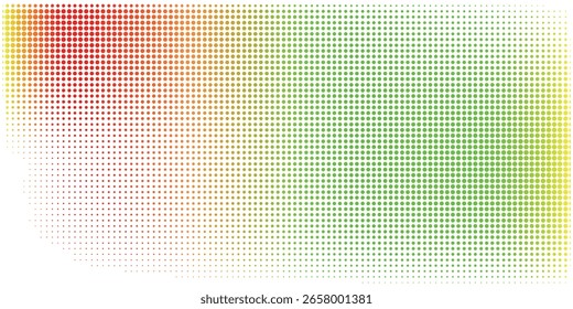 Fondo de semitono degradado Abstractas con patrón punteado verde y rojo eps10