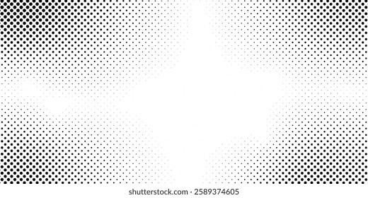 Abstract gradient halftone wave dotted textured pattern. Retro comic pop art backdrop with halftone dots design. Vintage backdrop for comic superhero text, speech bubble, message.	
