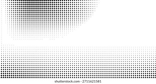 Patrón texturizado punteado de onda de semitono de gradiente Abstractas. Fondo de arte pop cómico retro con diseño de puntos de medio tono. Fondo de Antiguas para texto de superhéroe cómico, burbuja de discurso, mensaje. Ilustración de Vector