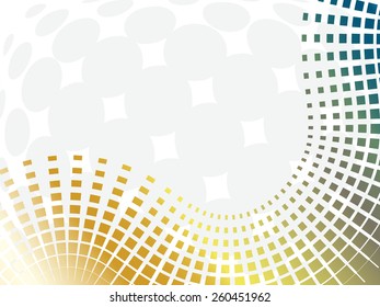 Abstract gradient halftone wave with squares