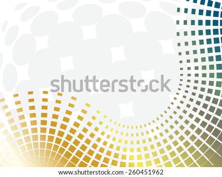 Abstract gradient halftone wave with squares