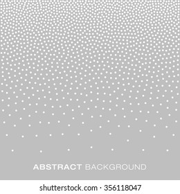 Abstract Gradient Halftone White Dots on Gray Background.  Jewelry Silver Background Concept. Vector illustration 