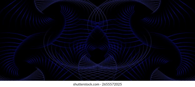Abstract Gradient Heart Design with Radiating Lines on Dark Background. poster, eps10, brhouce, website