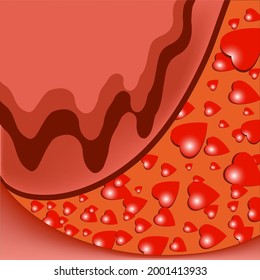 Abstract gradient heart vector illustration, great for sweetheart gifts, social media design material