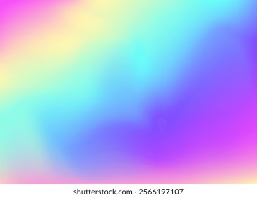 Abstract Gradient. Hologram Background. Trendy Card. Vibrant Light. Pink Neon Texture. Soft Multicolor Illustration. Metal Pattern. Pearlescent Texture. Violet Abstract Gradient