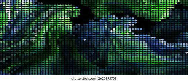 Onda dinámica de partículas de holograma de gradiente Abstractas. Fondo de tecnología digital