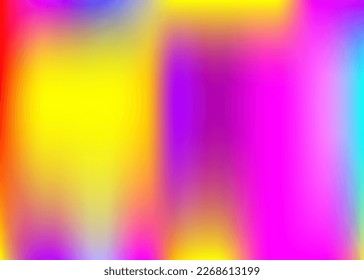 Abstrakter Farbverlauf. Hologram Texture. Retro Multi-Color-Vorlage. Unglaublicher Hintergrund. Grafikabdeckung. blauer Hintergrund. Neonformen. Mode-Flyer. violetter abstrakter Farbverlauf
