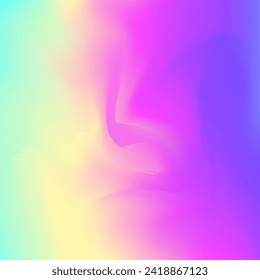 Abstract Gradient. Hologram Texture. Shiny Image. Pearlescent Texture. Kawaii Fluid. Neon Holography Invitation. Violet Metal Background. Metalic Cover. Pink Abstract Gradient