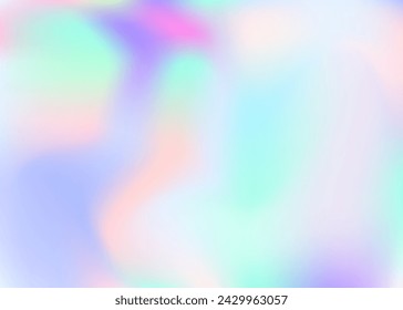 Abstract Gradient. Hologram Texture. Violet Metal Background. Holographic Background. Retro Surface. Chrome Paper. Unicorn Light. Soft Minimalist Illustration. Blue Abstract Gradient