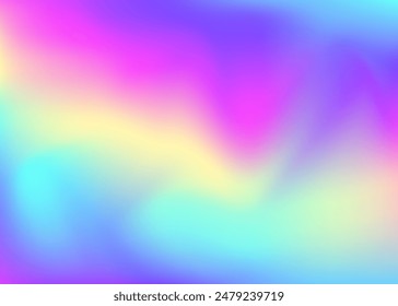 Abstract Gradient. Holographic Background. Digital Foil. Shiny Spectrum Backdrop. Girlie Cover. Iridescent Texture. Metal Surface. Blue Blur Texture. Violet Abstract Gradient