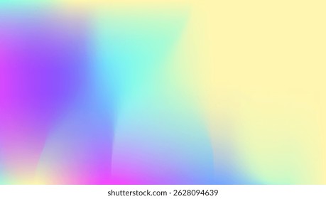Abstract Gradient. Holographic Background. Fashion Flyer. Metal Geometric Brochure. Pearlescent Texture. Blue Soft Background. Vintage Card. Retro Shapes. Violet Abstract Gradient