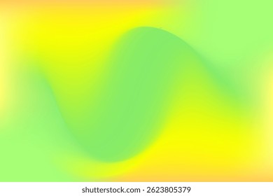 Abstract gradient illustration with warm tones of bright green and yellow, blending seamlessly. Ideal for creating eye-catching posters, banners, digital art, or social media backgrounds.