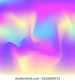 Abstract Gradient. Iridescent Background. Metalic Light. Shiny Minimalist Illustration. Blur Image. Kawaii Paper. Purple Soft Background. Holographic Texture. Violet Abstract Gradient