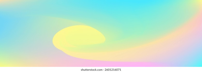 Abstract Gradient. Iridescent Texture. Pastel Foil. Soft Geometry Backdrop. Yellow Metal Background. Blur Light. Hologram Background. Shiny Pattern. Blue Abstract Gradient