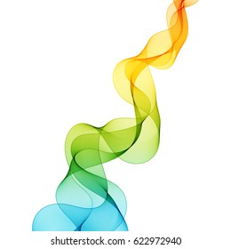 Abstract Gradient Isolated Wave Line for White Background. Design Element for Business Presentation, Publications, Blank, Template, Cover. 