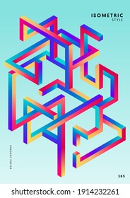 Resumen gradiente de forma geométrica diseño de plantilla afiche fondo estilo arte moderno. El elemento de diseño puede utilizarse para el fondo, la publicación, el folleto, el volante, el folleto, la ilustración del vector