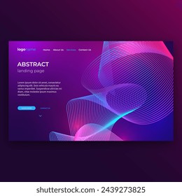 Abstract gradient landing page template vector design in eps 10