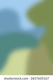 Paisaje degradado Abstractas con tonos verdes, militares y azules

