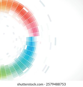 abstract gradient laser light checked texture ring pattern design cover technology background