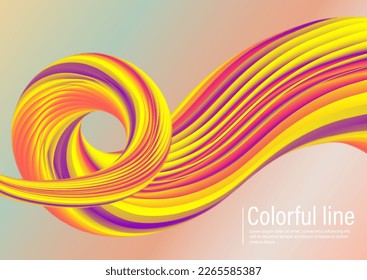 Abstract gradient. The layout of the cover, poster, banner, poster with a colorful gradient line. A template for interior design, creative design and creative ideas