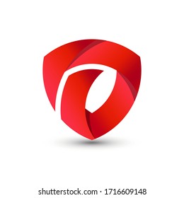 Abstract Gradient Letter J Shield Logo Design Template Premium Vector